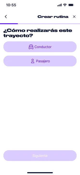 Pantalla de la app de Waiis
